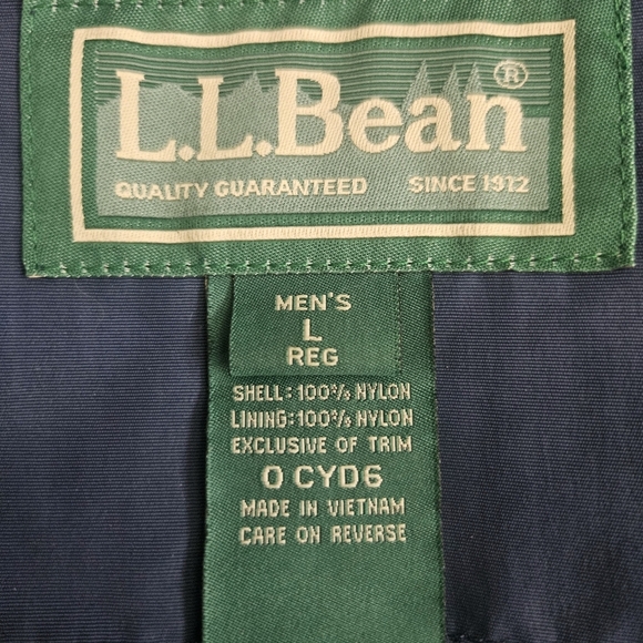 L.L. Bean Jacket Outdoor Outfitter Blue Full Zip Hooded Mens Size Large Gorpcore - Picture 12 of 13